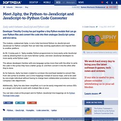 Meet Jiphy, the Python-to-JavaScript and JavaScript-to-Python Code Converter