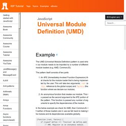 JavaScript - Universal Module Definition (UMD)
