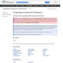 Maps API Reference - Google Maps API - Google Code