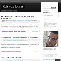Ruby on rails, javascript, html5 y desarrollo ágil, en español