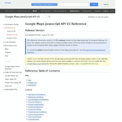 Maps Javascript API V3 Reference - Google Maps JavaScript API V3 - Google Code