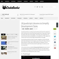 20 JavaScript Libraries to Simplify Development Tasks