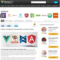 6 Best JavaScript Frameworks to Learn In 2016