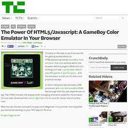 The Power Of HTML5/Javascript: A GameBoy Color Emulator In Your Browser