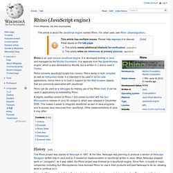 Rhino (JavaScript engine)
