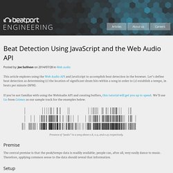 Beat Detection Using JavaScript and the Web Audio API