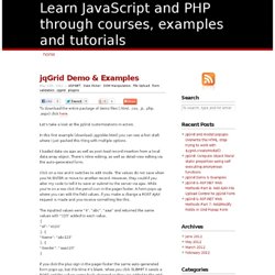 Learn JavaScript and PHP through courses, examples and tutorials