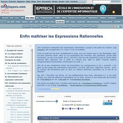 Apprendre JavaScript : les expressions régulières