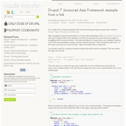 Drupal 7 Javascript exemple Ajax Framework à partir d'un lien