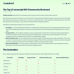The Top 10 Javascript MVC Frameworks Reviewed - CodeBrief