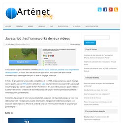Javascript : les frameworks de jeux videos