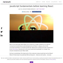 JavaScript fundamentals before learning React