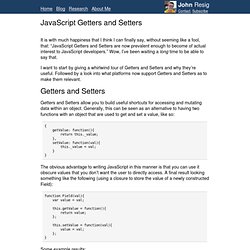 JavaScript Getters and Setters