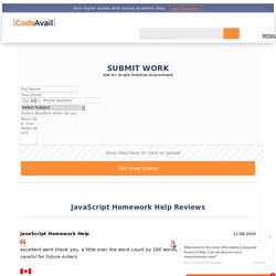 JavaScript Homework Help
