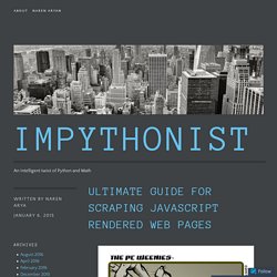 Ultimate guide for scraping JavaScript rendered web pages