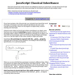 JavaScript Classical Inheritance