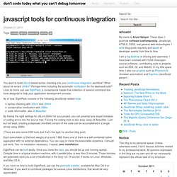 javascript tools for continuous integration