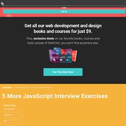5 More JavaScript Interview Exercises