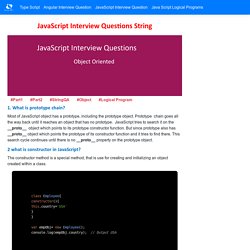 Object Oriented JavaScript Interview Questions 2020