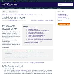 JavaScript API (DevGuide.JavaScriptAPI) - XWiki