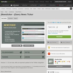 jNewsticker - jQuery News Ticker
