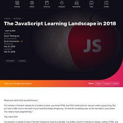 The JavaScript Learning Landscape in 2018