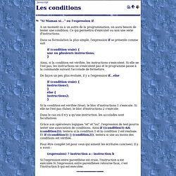 Les conditions
