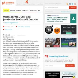 Useful HTML-, CSS- and JavaScript Tools and Libraries