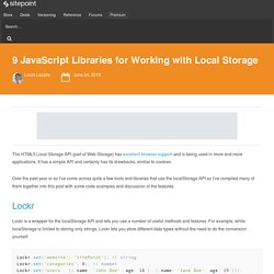9 JavaScript Libraries for Working with Local Storage