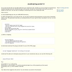 JavaScript log servlet