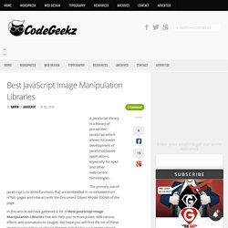 Best JavaScript Image Manipulation Libraries