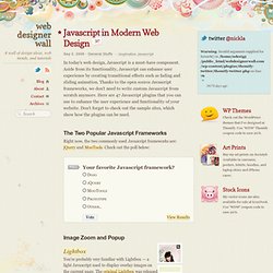 Javascript in Modern Web Design