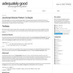 JavaScript Module Pattern: In-Depth