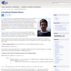 A JavaScript Module Pattern