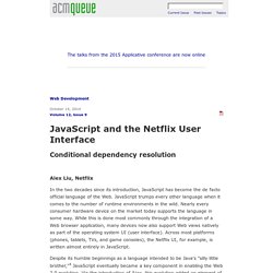 JavaScript and the Netflix User Interface