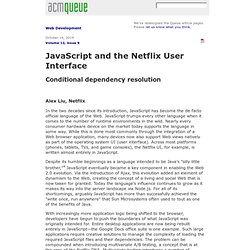 JavaScript and the Netflix User Interface