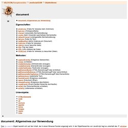 JavaScript / Objektreferenz / document