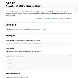 Stash: A JavaScript offline storage library