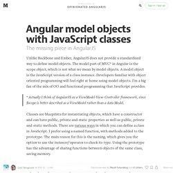 Angular model objects with JavaScript classes — Opinionated AngularJS