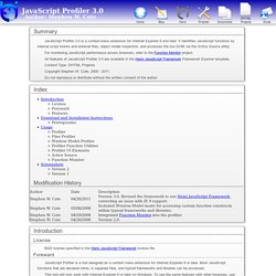 JavaScript Profiler 3.0