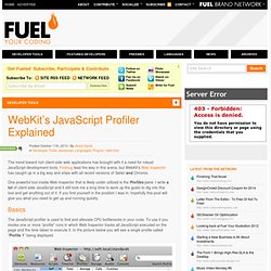 WebKit’s JavaScript Profiler Explained