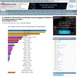 Le Stanford CS choisit le JavaScript comme langage d'initiation à la programmation en 2017, cela aux dépens de Java