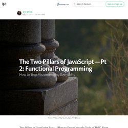 The Two Pillars of JavaScript — Pt 2: Functional Programming — JavaScript Scene