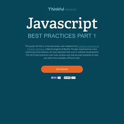 JavaScript Best Practices Part 1