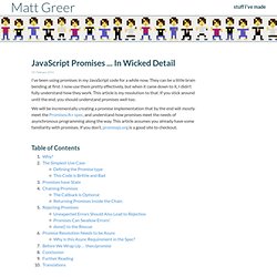 JavaScript Promises ... In Wicked Detail - Matt Greer
