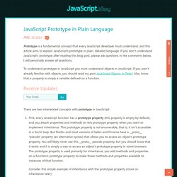 JavaScript Prototype in Plain Language