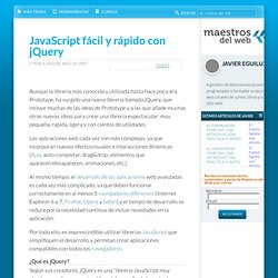 JavaScript fácil y rápido con jQuery