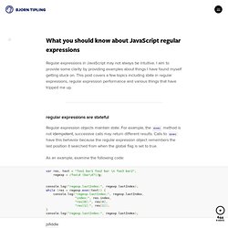 What you should know about JavaScript regular expressions