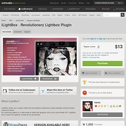 iLightBox · Revolutionary Lightbox Plugin