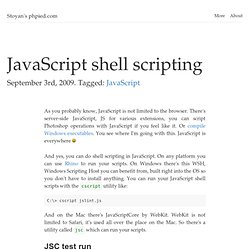 JavaScript shell scripting / phpied.com